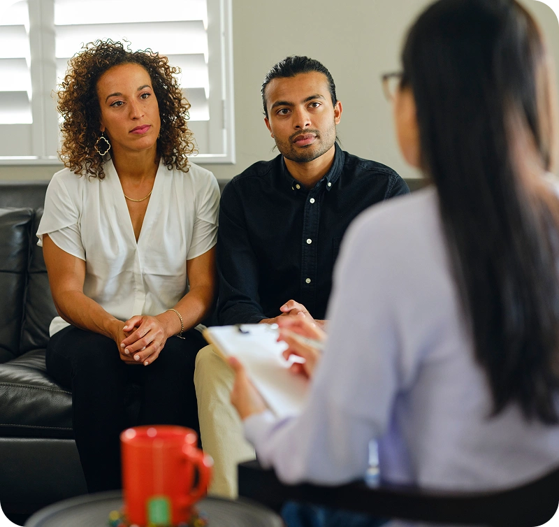 Counseling meeting with therapist