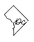 Washington DC shape with text