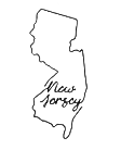 Outline map of New Jersey