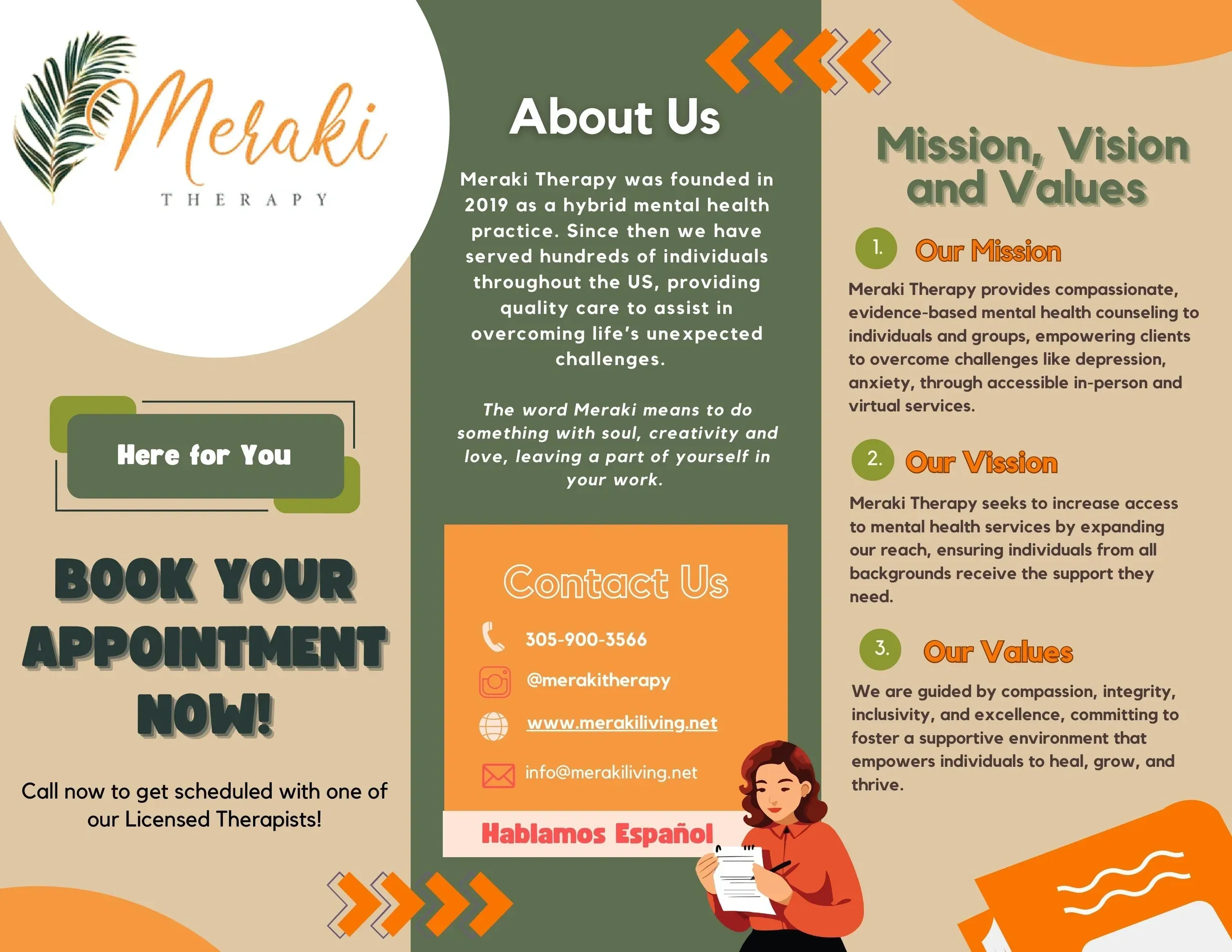 Book your appointment at Meraki Therapy